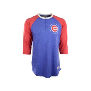 Chicago Cubs Mitchell and Ness MLB Hustle Play Henley T Shirt