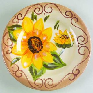 Tabletops Unlimited Sunny (Hand Painted) Salad Plate, Fine China Dinnerware   Ha
