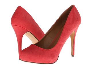 Miss A Lime Snake High Heels (Red)