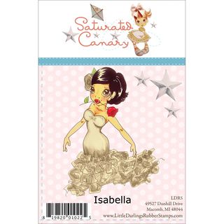 Saturated Canary Unmounted Rubber Stamp 4x3 isabella