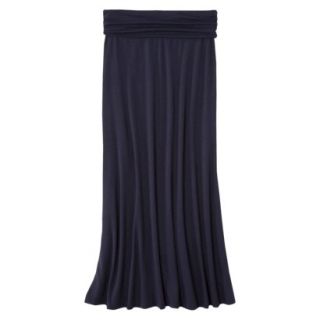 Mossimo Supply Co. Juniors Solid Fold Over Maxi Skirt   In the Navy XS(1)