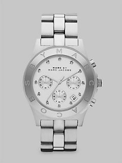 Marc by Marc Jacobs Crystal Stainless Steel Chronograph Watch   Silver